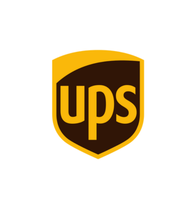 Trabajador de UPS repartiendo paquetes y estando feliz