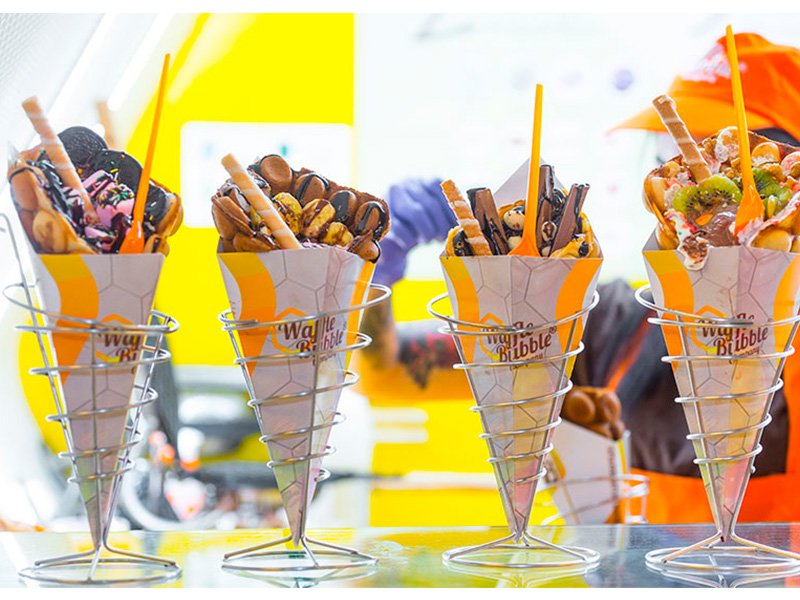 Conos de la franquicia Waffle Bubble