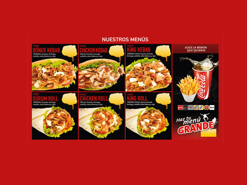 Productos de ADK (Abbasid Döner Kebab) 