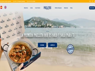 Página web franquicia Paellitas Tradición.