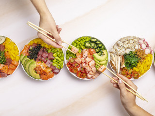 Diferentes Poké Bowls de la franquicia Aloha Poké