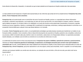 Conversación con ChatGPT sobre franquicias