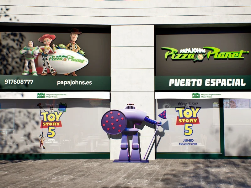 Papa Jhons y Toy Story