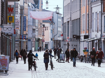 Calle llena de negocios